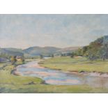 ARR STEPHEN DENISON (1909-1965) Winding Wharfe, near Grassington, oil on canvas, unsigned,