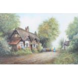 MICHAEL L POWELL - CROPTHORNE POST OFFICE Nr Pershore, Worcester, watercolour heightened with