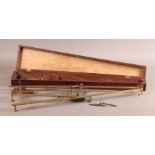 A VICTORIAN BRASS PANTOGRAPH by W & S Jones, London in a fitted mahogany case, 67cm long