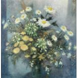 DUTCH SCHOOL (20th century), A still life of summer flowers in a vase, oil on canvas, indistinctly