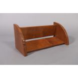 THOMPSON OF KILBURN 'MOUSEMAN', an oak adzed book trough of conventional form, carved with a
