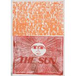BY AND AFTER PAUL PETER PIECH (American 1920-1996) The Sun is the Foundation of Life..... linocut,