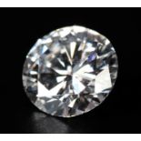 A ROUND BRILLIANT CUT DIAMOND Approximate weight 1.27ct Clarity grade VVS1 Colour grade E Anchor