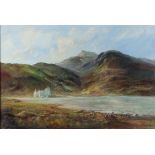 ARR RAYMOND CHADBURN (20th century) a view of Kilchurn Castle on the shore of Loch Awe with