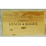 Chateau Lynch Bages 2005, Grand Cru Classé Paiullac, Stored: Wine Society, 12 bottles, owc