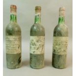 Chateau La Parde de Haut Bailly 1980, Graves, CB, 3 bottles, labels poor, two capsules with some