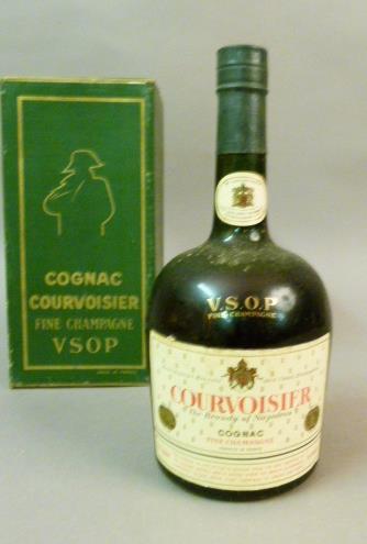 Courvoisier V.S.O.P Fine Champagne Cognac, 70° proof, Appointment label for the Late George VI, 1