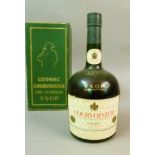 Courvoisier V.S.O.P Fine Champagne Cognac, 70° proof, Appointment label for the Late George VI, 1