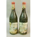 Cantine dei Marchesi Barolo, date indistinguishable probably 1980s, VOPRD, 2 bottles, labels poor,