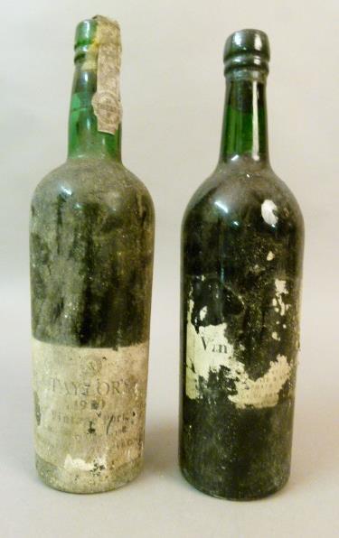 Taylor's 1970 Vintage Port, 2 bottles, partial labels, one foil capsule good, the other with partial