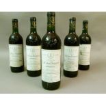 La Cour Pavillon 1982, Grand Vin de Bordeaux, Gilbey de Loudenne, 6 bottles, labels fair to good,