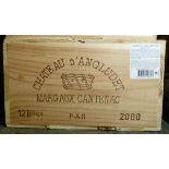 Chateau D'Angludet 2000, Margaux, CB, stored: Wine Society, 12 bottles, OWC