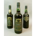 Blandy's Special Reserve Madeira Malmsey, 2 bottles, one label good the other torn, foil capsules