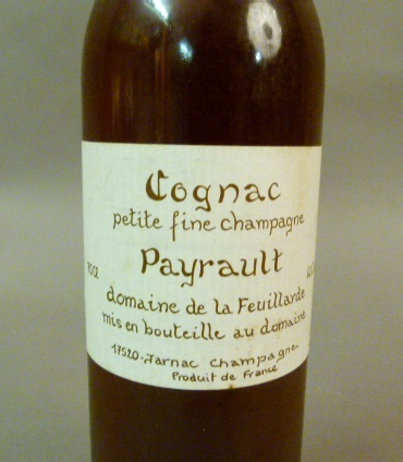 Payrault Cognac petite fine champagne, Domaine de la Feuillarde, 40% vol, 70cl, label good, level - Image 2 of 2