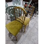 Two Edwardian Gilt Painted Bedroom Chairs