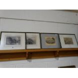 Four Antique North Wales Related Engravings