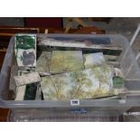 A Box Containing A Quantity Of Green Glazed & Painted Ceramic Tiles By Minton & Hollins