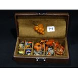 A Small Box Of Costume Jewellery