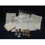 Militaria, An Interesting Five Medal Group Including 1st World War Trio, Long Service Medal &