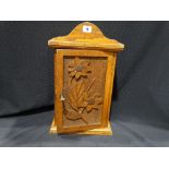 An Early 20th Century Oak Single Door Smokers Cabinet