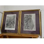 Two Framed Illustrated London News Engravings, Relating To The Irish Uprising