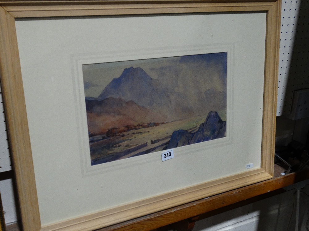 Harry Hughes Williams, Watercolour, Snowdonia View Near Ogwen , Signed, 8 X 14"