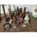 A Group Of Soapstone & Other Carvings