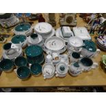 A Large Quantity Of Denby Green Wheat Pattern Dinnerware