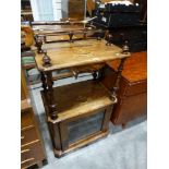 A Victorian Walnut Single Door Music Cabinet