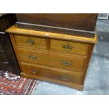 An Edwardian Chest Of Two Short & Two Long Drawers
