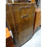 A Polished Oak Tallboy, Together With A Two Drawer Mirrored Dressing Chest