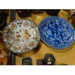 Two Antique Delftware Circular Chargers (AF)