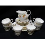 A Duchess China Winter Pattern Twenty-One Piece Tea Set