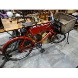 A Vintage Pashley Butchers Delivery Bike With Wicker Basket