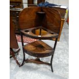 A Georgian Mahogany Corner Wash Stand