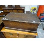An Antique Stained Pine Bedding Chest