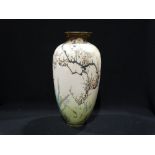 A Large Early 20th Century Cloisonne Vase With Bird & Blossom Decoration (AF)