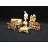 A Collection Of Soapstone Figures & Carvings (13)