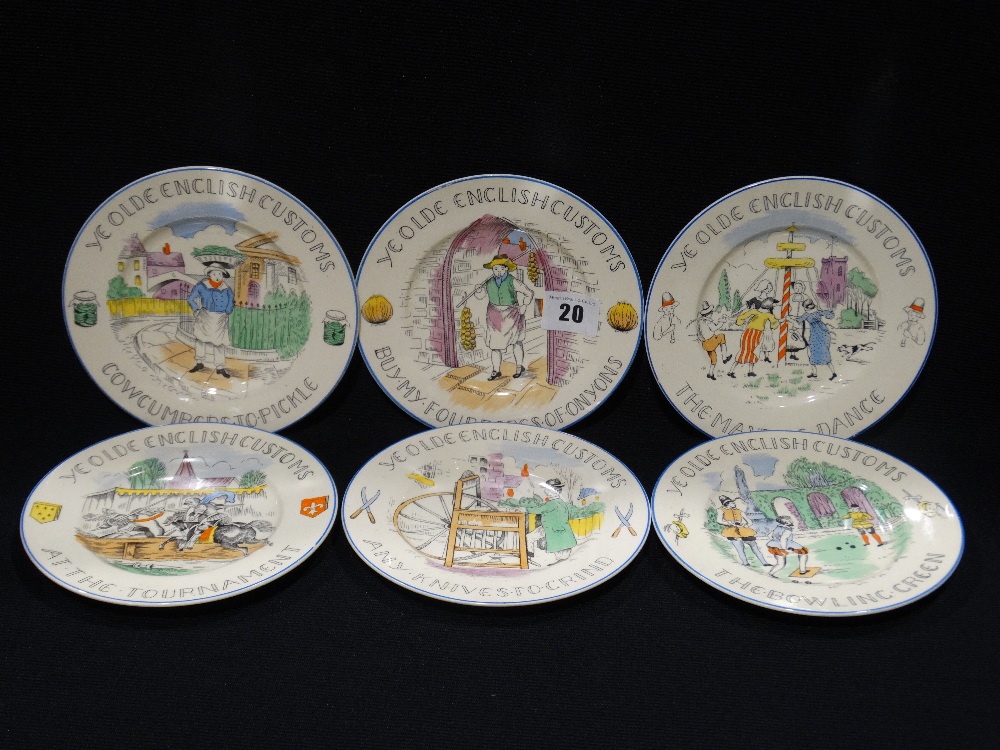 A Set Of Six Burgess & Leigh English Customs Series Side Plates