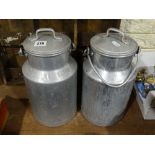 Two Vintage Milk Pails