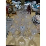 A Quantity Of Mixed Grape & Vine Etched Glassware (10)