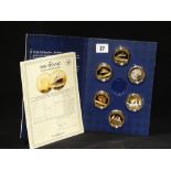 Six Gold Plated Collectors Coins From The Legendary Ship Wrecks Collection