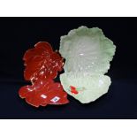 Four Carltonware Leaf Serving Dishes