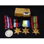 Militaria, A Group Of Four 2nd World War Service Medals, War Medal, Pacific Star, Atlantic Star &