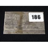 An Unusual Circa 1990 Solid Silver Senior Citizen Rail Card