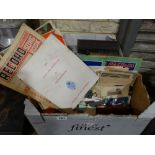 A Box Of Printed Ephemera & Photographs