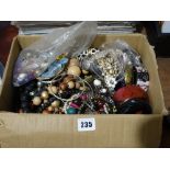 A Box Of Costume Jewellery