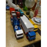 A Collection Of Die-Cast Metal Model Trucks, To Include Siku (10)