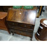 A Mid 20th Century Mahogany Four Drawer Bureau