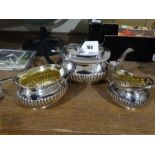 A Silver Plated Three Piece Tea Service